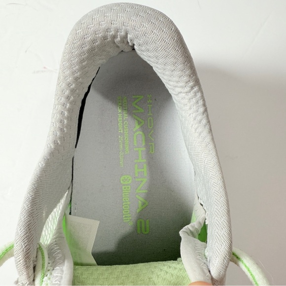 Under Armour Women's White and Light Green Athletic Shoes - Picture 5 of 8